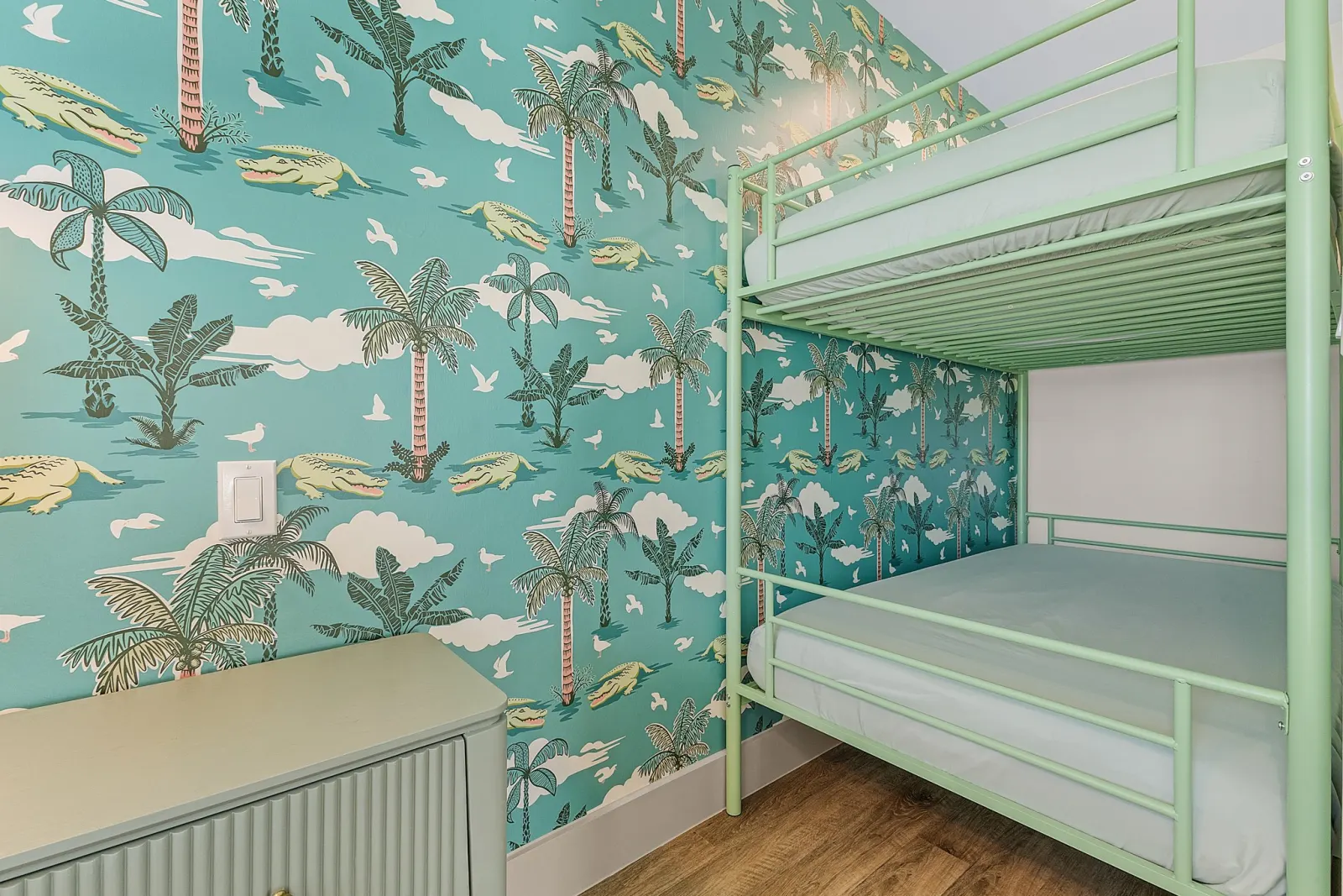 Bedroom bunkbeds at The Flamingo, a custom home built by Marvin Homes in Fort Myers Beach, Florida