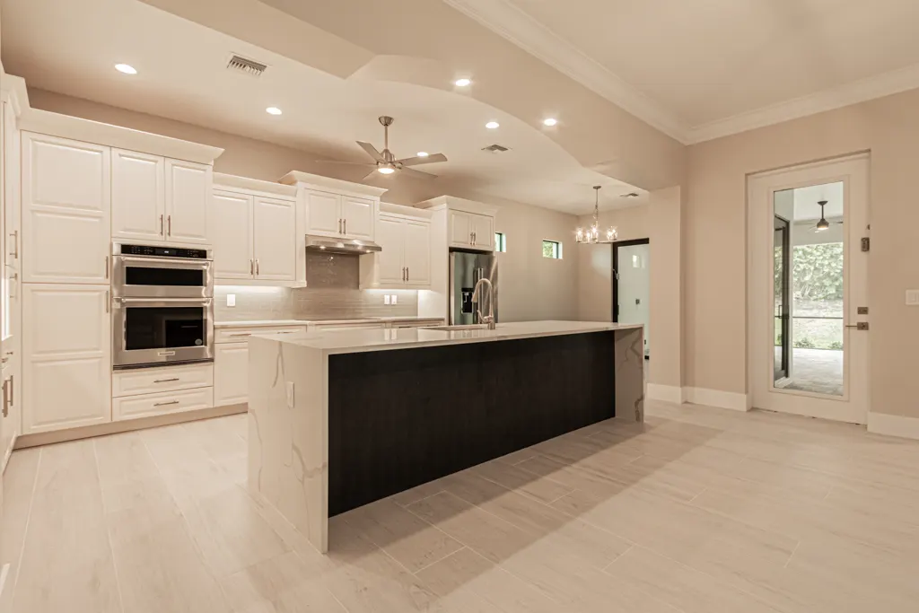 Kitchen dining nook at The Heron House, a custom home built by Marvin Homes in Naples, Florida