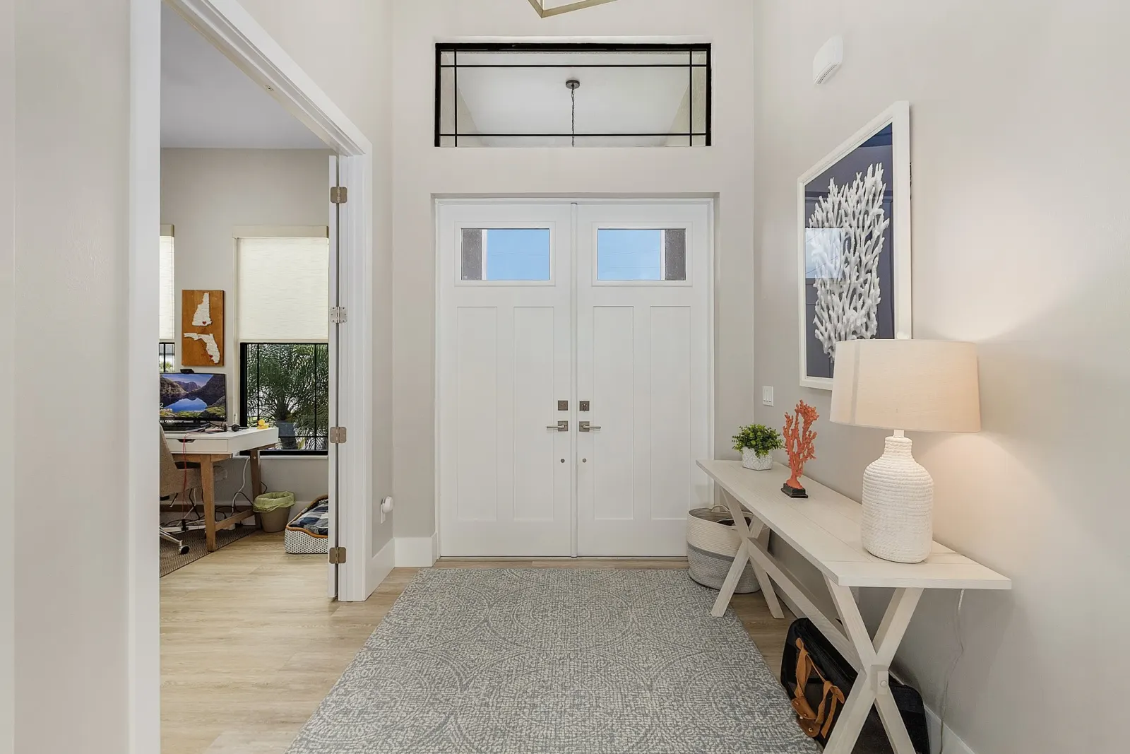 Foyer at The Ibis, a custom home built by Marvin Homes in Cape Coral, Florida