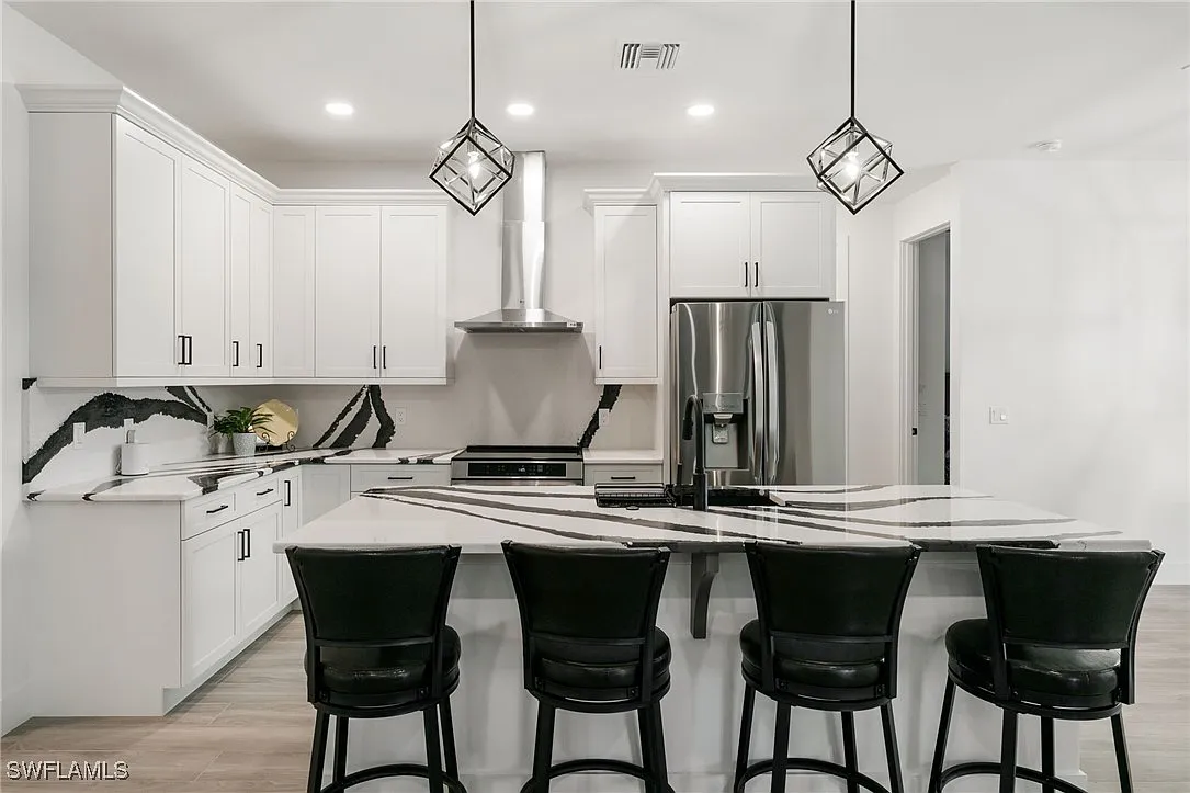 Kitchen at Sturgeon's Landing, a custom home built by Marvin Homes in Cape Coral, Florida