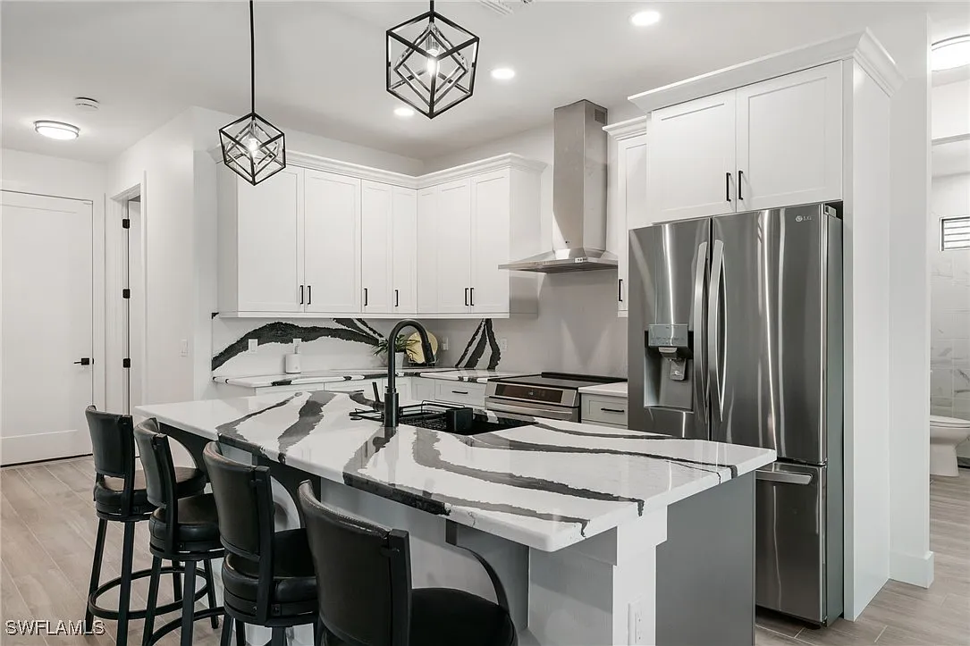 Kitchen at Sturgeon's Landing, a custom home built by Marvin Homes in Cape Coral, Florida