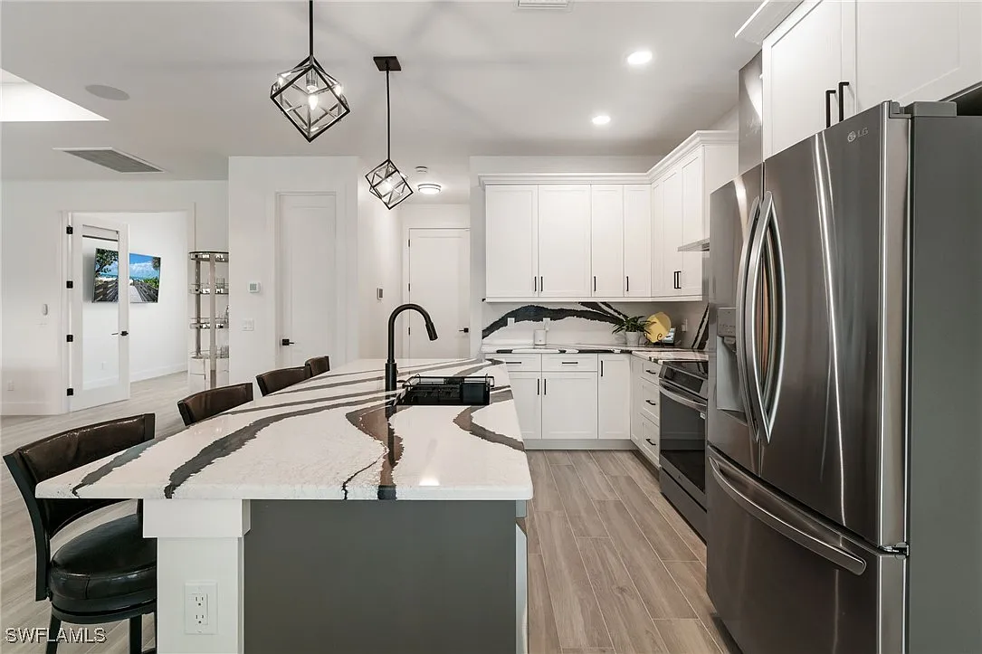 Kitchen at Sturgeon's Landing, a custom home built by Marvin Homes in Cape Coral, Florida