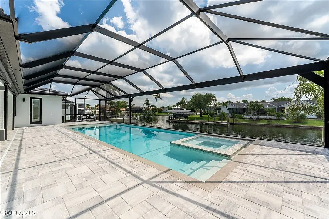 Pool at Sturgeon's Landing, a custom home built by Marvin Homes in Cape Coral, Florida