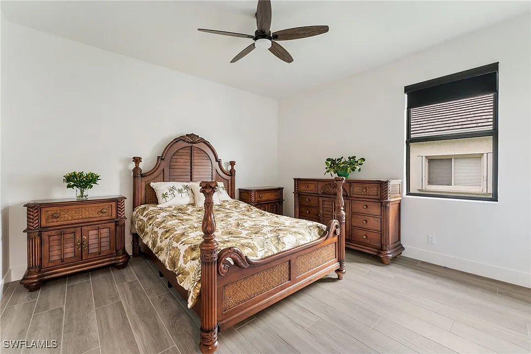 Second bedroom at Sturgeon's Landing, a custom home built by Marvin Homes in Cape Coral, Florida